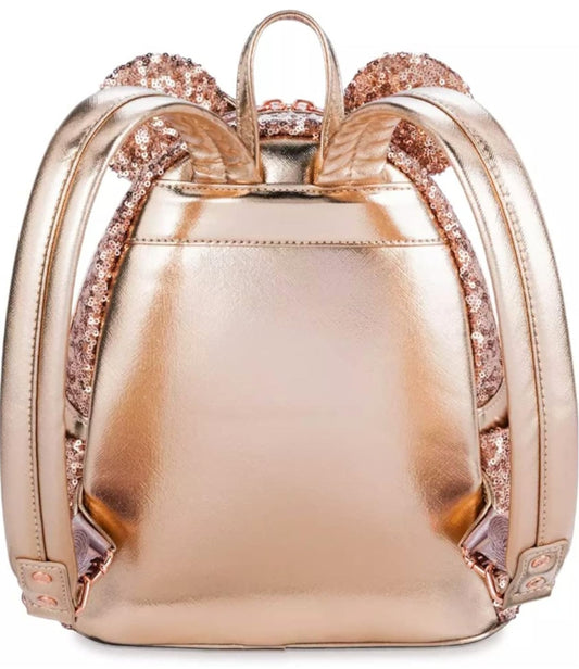 Disney Parks Rose Gold Sequin Mini Backpack