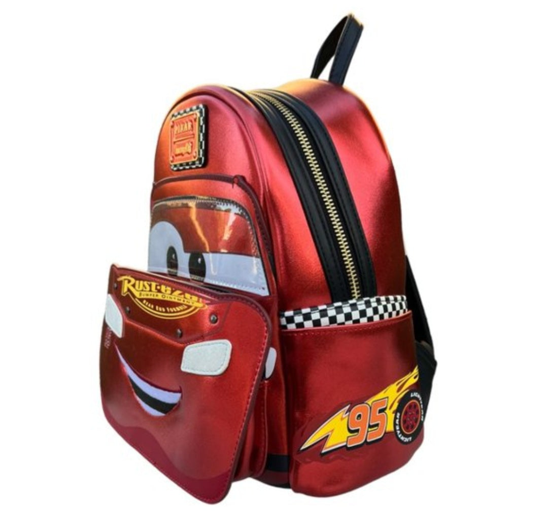 Disney Pixar Cars Lightening McQueen Red Metallic Grotto Treasures Exclusive Mini Backpack