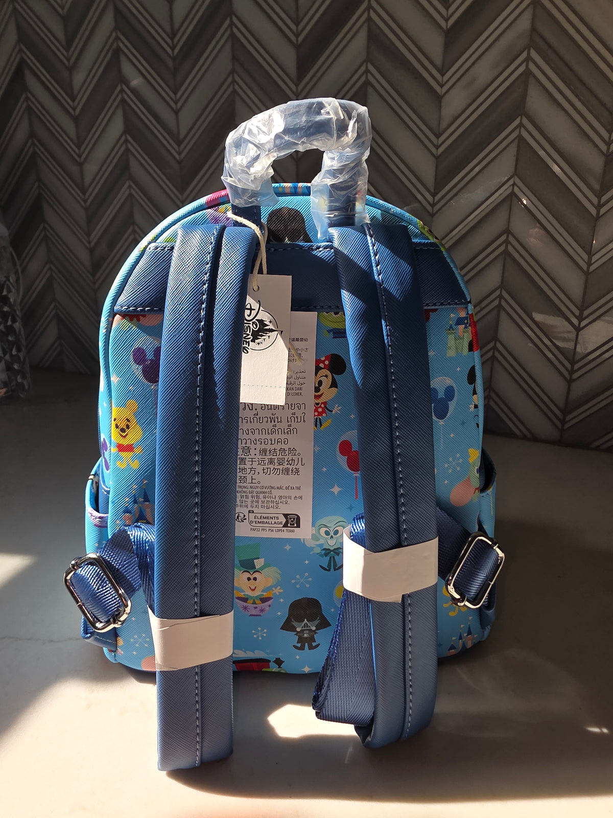 BP: Loungefly Disney Parks Chibi Character and Balloon AOP Mini Backpack