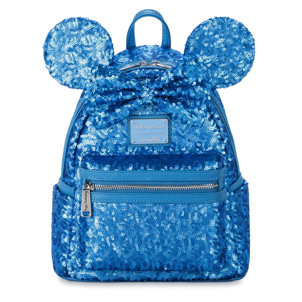 Disney Parks Blue Hydrangea Sequin Mini Backpack
