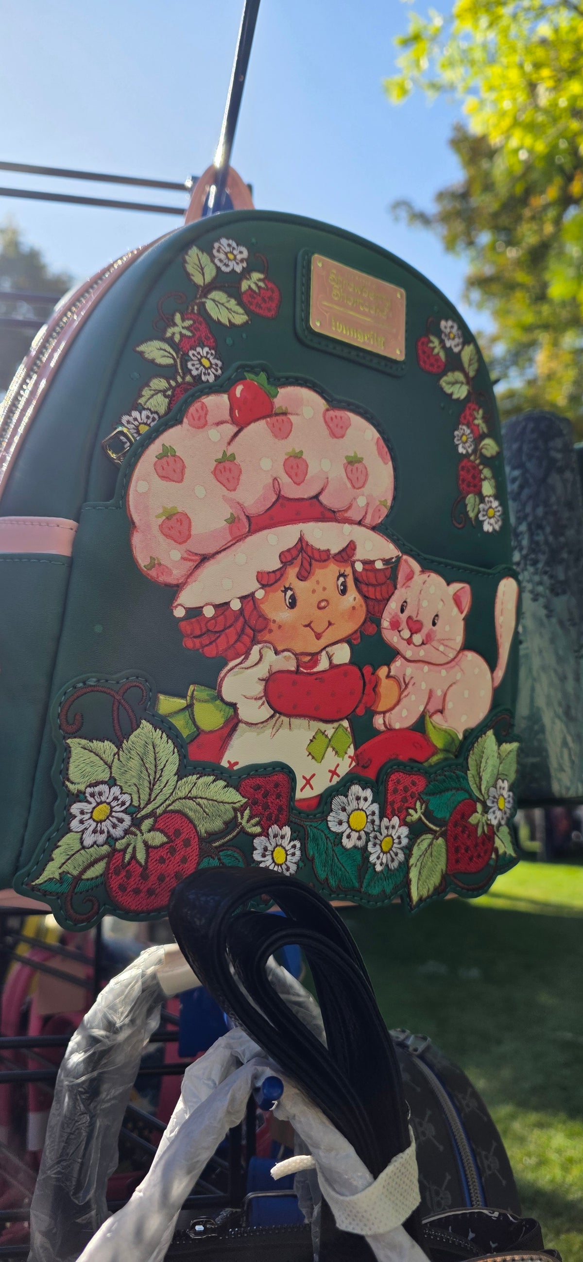 BP: Loungefly Strawberry Shortcake Green Watercolor Custard the Cat Mini Backpack