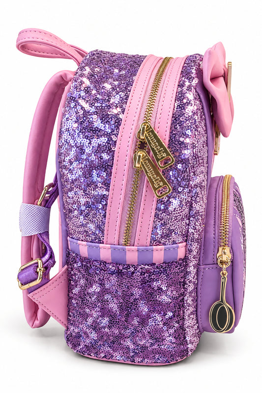 BP: Loungefly Disney Tangled Rapunzel Dress Sequin Mini Backpack- Princess Edition