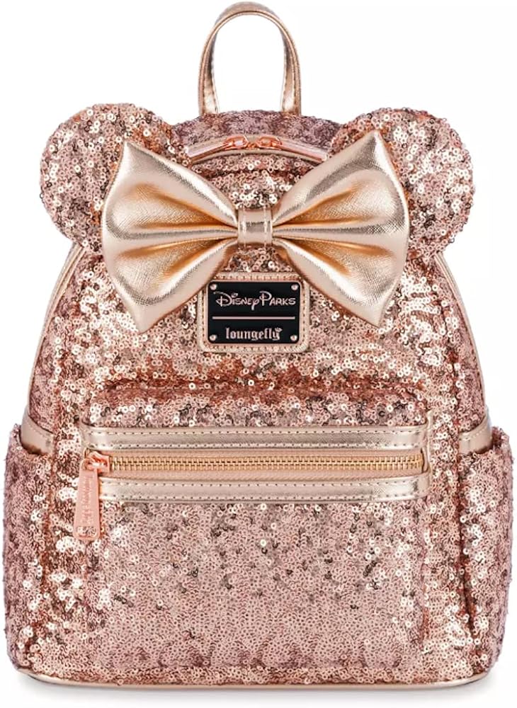 Disney Parks Rose Gold Sequin Mini Backpack