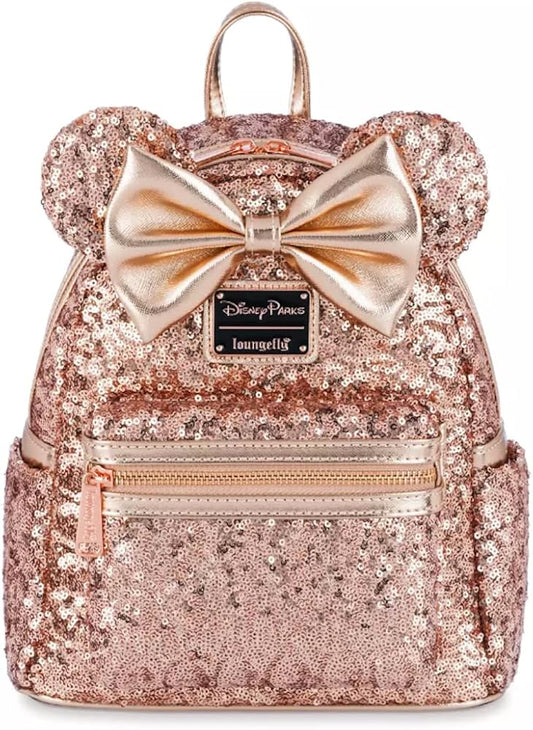 Disney Parks Rose Gold Sequin Mini Backpack