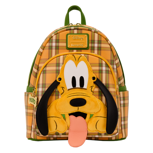 Disney Pluto 95th Anniversary Plaid Mini Backpack