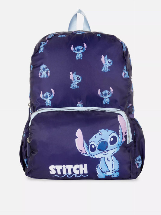 Disney Stitch Navy Backpack with Storage Bag