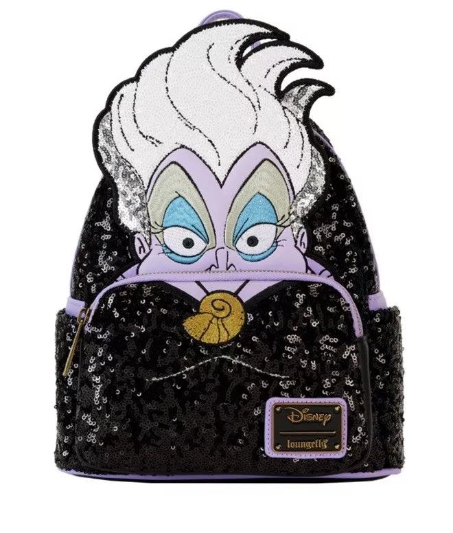 RETIRED: Disney The Little Mermaid 35th Anniversary Ursula Sequin Mini Backpack