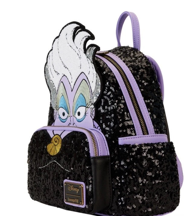 RETIRED: Disney The Little Mermaid 35th Anniversary Ursula Sequin Mini Backpack
